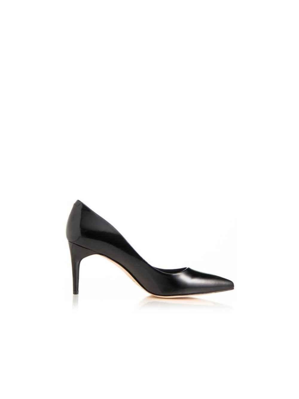 Rachel Roy Helene 2 Pump Black Leather Pointy Toe Classic Designer Heels